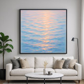 Shimmering Sea - Pastel Painting Style Art Poster