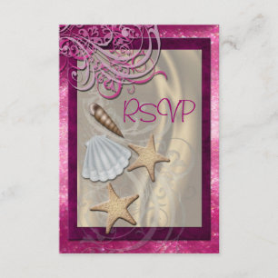 Shimmering Seashell Pink Beach UAwg Einladung