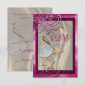 Shimmering Seashell Pink Beach UAwg Einladung (Vorne/Hinten)