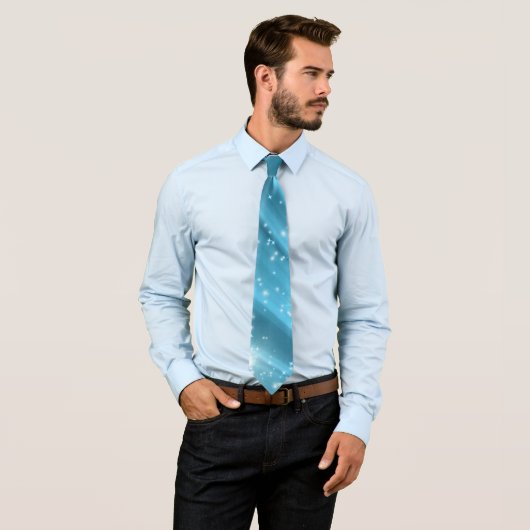 Shimmering Teal Nebula Effect Neck Tie Krawatte (Beispiel)