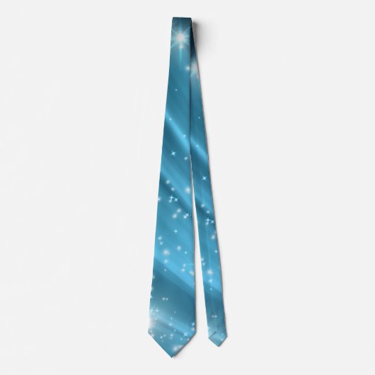 Shimmering Teal Nebula Effect Neck Tie Krawatte (Vorderseite)