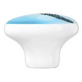 Shimmering Turquoise Sea Turtle | Coastal Keramikknauf (Seitenansicht)