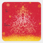 Shimmering Weihnachtsbaum Pkg Stickers (Vorderseite)