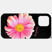 Shimmering Wet Pink Gerber Daisy Case-Mate iPhone Hülle (Rückseite (Horizontal))