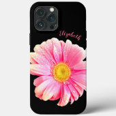 Shimmering Wet Pink Gerber Daisy Case-Mate iPhone Hülle (Rückseite)
