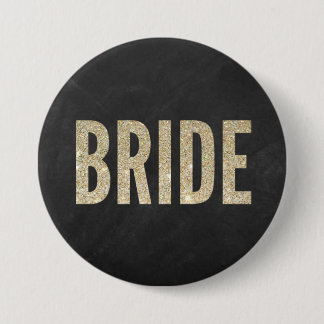 Shimmery Chic Bride Button