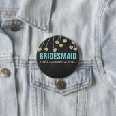 Shimmery Chic Bridesmaid Button Button (blau) (Beispiel)