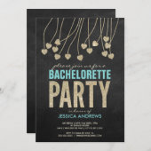 Shimmery Chic Junggeselinnen-Abschied Einladung (b (Vorne/Hinten)