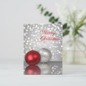 Shimmery Christmas Ornaments - Postkarte (Stehend Vorderseite)