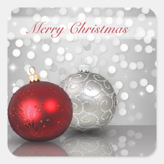 Shimmery Christmas Ornaments - Sticker (Vorderseite)