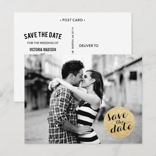 SHIMMERY CIRCLE | Ankündigung Datum freihalten (Vorne/Hinten)