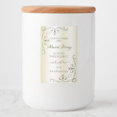 Shimmery Cream Product Labels Verziert Decoder Eck Lebensmitteletikett (Vorderseite)