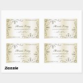 Shimmery Cream Product Labels Verziert Decoder Eck Rechteckiger Aufkleber (Blatt)