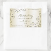 Shimmery Cream Product Labels Verziert Decoder Eck Rechteckiger Aufkleber (Tasche)