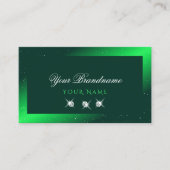 Shimmery Emerald Green Sparkling Diamonds Elegant Visitenkarte (Vorderseite)