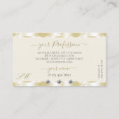 Shimmery Gold Sparkle Diamonds Initials luxuriös Visitenkarte (Rückseite)