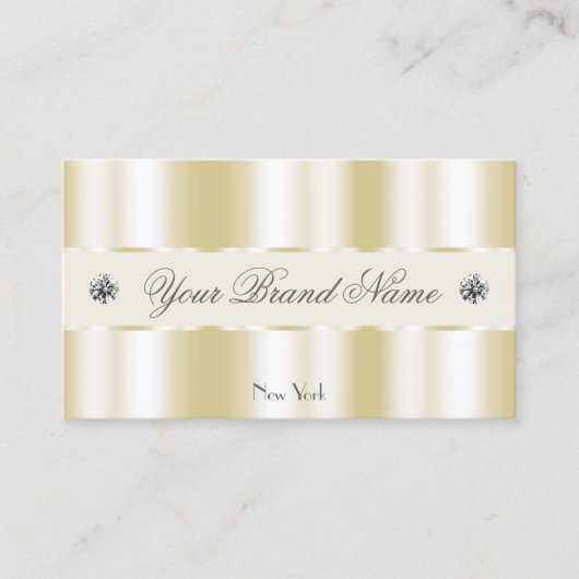 Shimmery Gold Sparkle Diamonds Luxurim Luxe Glam Visitenkarte (Vorderseite)