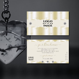 Shimmery Gold Sparkle Diamonds mit Logo Luxus Visitenkarte