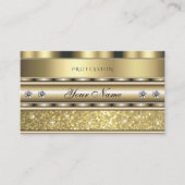 Shimmery Gold Sparkling Glitzer Diamonds Luxuriös Visitenkarte (Vorderseite)