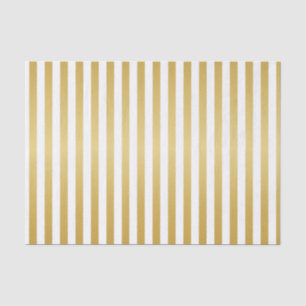 Shimmery Gold und weiße Streifen Seidenpapier