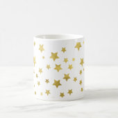 Shimmery Goldstars Golden Star Pattern Kaffeetasse (Mittel)