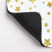 Shimmery Goldstars Golden Star Pattern Mousepad (Ecke)