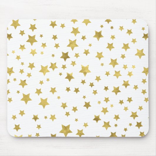 Shimmery Goldstars Golden Star Pattern Mousepad (Vorne)