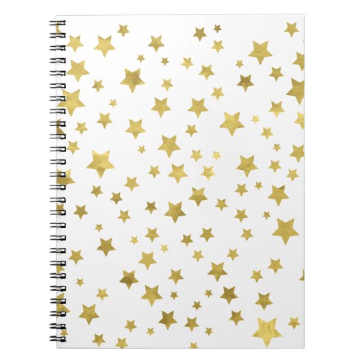 Shimmery Goldstars Golden Star Pattern Notizblock (Vorderseite)