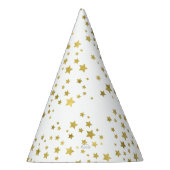 Shimmery Goldstars Golden Star Pattern Partyhütchen (Rechts)