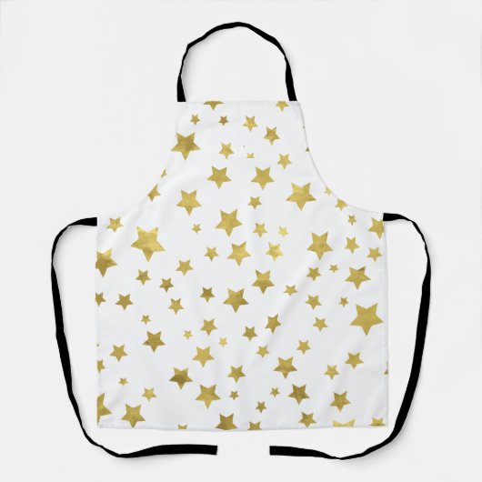 Shimmery Goldstars Golden Star Pattern Schürze (Vorderseite)