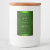 Shimmery Green Marble Modern Product Labels Logo Lebensmitteletikett (Vorderseite)