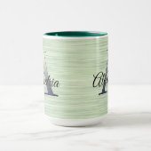 Shimmery Green Monogram Tasse (Zentrum)
