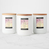 Shimmery Lila-Gold-Glitzer-Logo-Produktkennzeichnu Lebensmitteletikett (Flaschen)