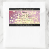 Shimmery Lila Gold Glitzer Sparkle Produktkennzeic Rechteckiger Aufkleber (Tasche)