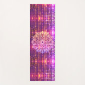 Shimmery Lila und Gold Rosette Yogamatte (Vorderseite)