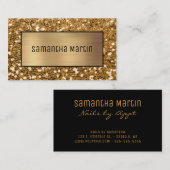 Shimmery Ombre und Funkelnd Glitzer mit Golden Seq Visitenkarte (Vorne/Hinten)