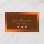 Shimmery Orange Brown Sparkling Diamonds Stilvoll Visitenkarte (Vorderseite)
