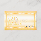 Shimmery Orange mit Diamanten und Logo Luxe Glam Visitenkarte (Vorderseite)