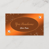 Shimmery Orange Niedlich Glitzer Stars Luxury Jewe Visitenkarte (Vorderseite)