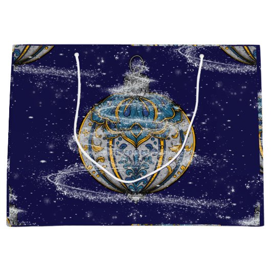 Shimmery Ornament Große Geschenktüte (Vorderseite)