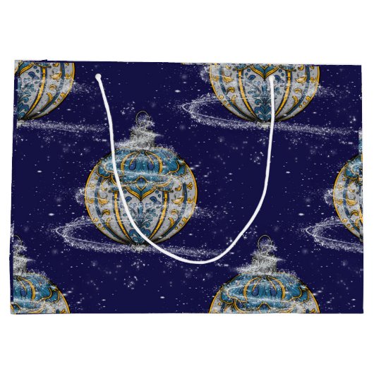 Shimmery Ornament Große Geschenktüte (Rückseite)