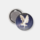 Shimmery Owl Magnet (Vorderseite/Rückseite)