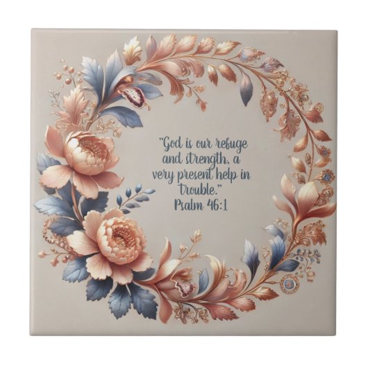 Shimmery Peach und Blue Pastel Fliese (Vorderseite)