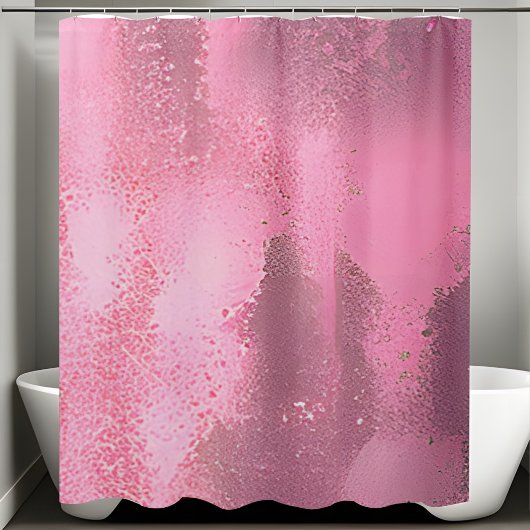 Shimmery Pink Sequin Duschvorhang
