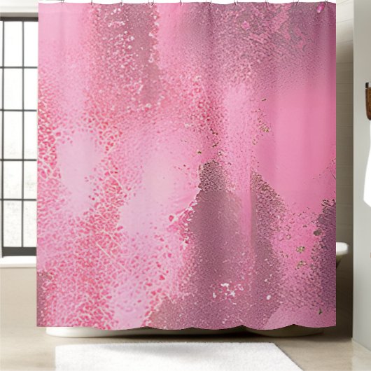Shimmery Pink Sequin Duschvorhang