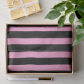 Shimmery rosa und schwarze Streifen Seidenpapier (Geschenk)