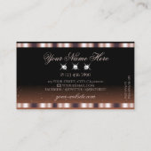 Shimmery Rose Gold Brown Sparkle Jewels Stilvoll Visitenkarte (Rückseite)