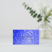 Shimmery Royal Blue Glitzer Parco Tassino Visitenkarte (Stehend Vorderseite)