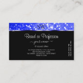 Shimmery Royal Blue Glitzer Sparkle Stars Monogram Visitenkarte (Rückseite)