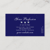 Shimmery Royal Blue Sparkling Diamonds Stilvoll Visitenkarte (Rückseite)